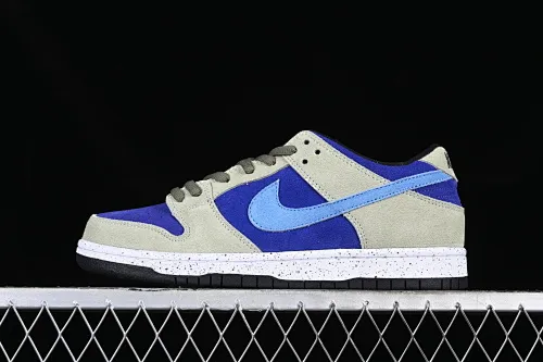 All categories Nk SB Dunk Series Nk SB Dunk Low low-top sneakers Nk SB Dunk Low Prm Khaki Blue SB smashed backboard fashion casual sneakers BQ6817-301